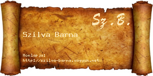Szilva Barna névjegykártya